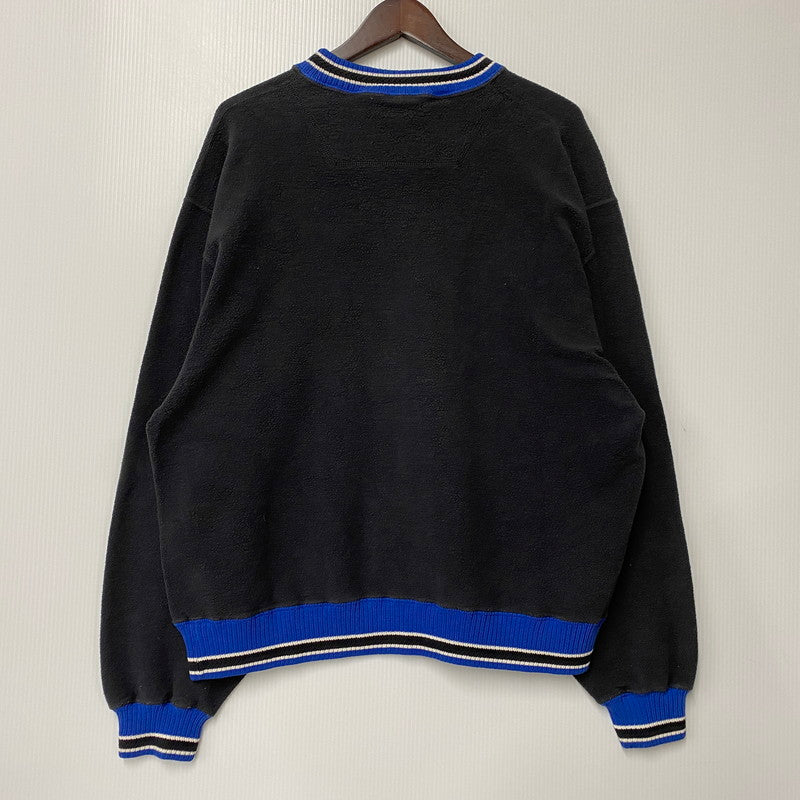 【中古品】【メンズ】 OLD CHAMPION オールド チャンピオン メキシコ製 RIB LINE SWEATSHIRT リブ ライン スウェットシャツ トップス 146-260417-kh-07-izu サイズ：M カラー：ブラック系×ブルー 万代Net店