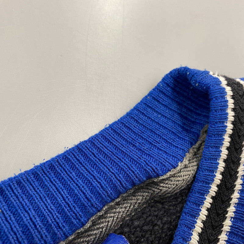 【中古品】【メンズ】 OLD CHAMPION オールド チャンピオン メキシコ製 RIB LINE SWEATSHIRT リブ ライン スウェットシャツ トップス 146-260417-kh-07-izu サイズ：M カラー：ブラック系×ブルー 万代Net店