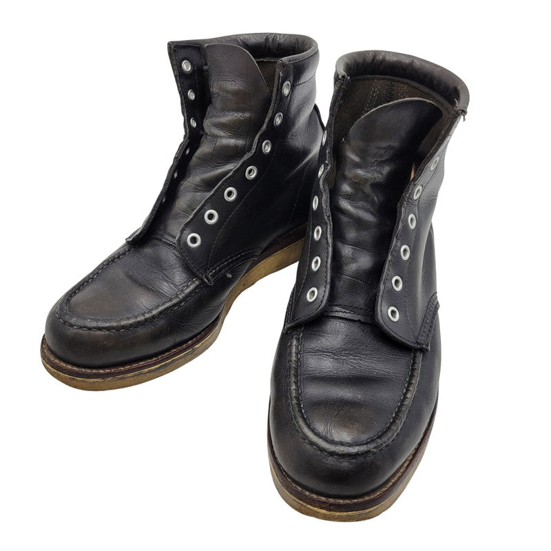 【現状渡し品】【メンズ】 Chippewa チペワ 25061 刺繍白タグ USA製 6INCH MOC BOOTS RETRO 6インチ モック ブーツ レトロ 靴 164-260416-kh-15-izu サイズ：9 1/2 カラー：ブラック 万代Net店