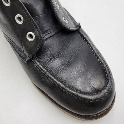 【現状渡し品】【メンズ】 Chippewa チペワ 25061 刺繍白タグ USA製 6INCH MOC BOOTS RETRO 6インチ モック ブーツ レトロ 靴 164-260416-kh-15-izu サイズ：9 1/2 カラー：ブラック 万代Net店