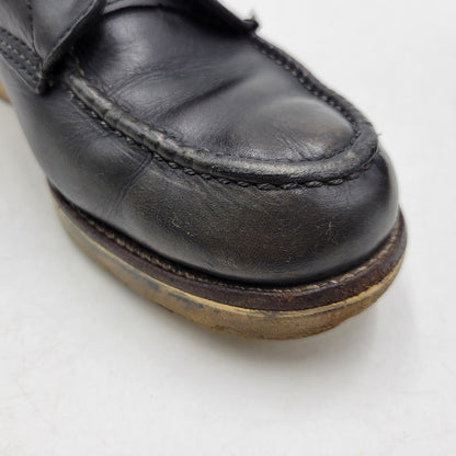 【現状渡し品】【メンズ】 Chippewa チペワ 25061 刺繍白タグ USA製 6INCH MOC BOOTS RETRO 6インチ モック ブーツ レトロ 靴 164-260416-kh-15-izu サイズ：9 1/2 カラー：ブラック 万代Net店
