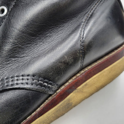【現状渡し品】【メンズ】 Chippewa チペワ 25061 刺繍白タグ USA製 6INCH MOC BOOTS RETRO 6インチ モック ブーツ レトロ 靴 164-260416-kh-15-izu サイズ：9 1/2 カラー：ブラック 万代Net店