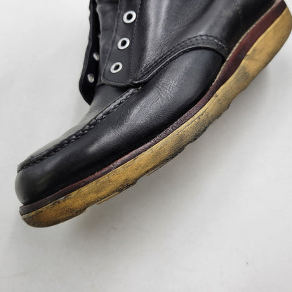 【現状渡し品】【メンズ】 Chippewa チペワ 25061 刺繍白タグ USA製 6INCH MOC BOOTS RETRO 6インチ モック ブーツ レトロ 靴 164-260416-kh-15-izu サイズ：9 1/2 カラー：ブラック 万代Net店