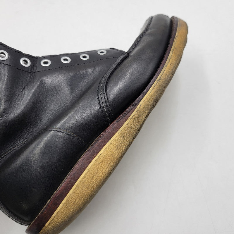 【現状渡し品】【メンズ】 Chippewa チペワ 25061 刺繍白タグ USA製 6INCH MOC BOOTS RETRO 6インチ モック ブーツ レトロ 靴 164-260416-kh-15-izu サイズ：9 1/2 カラー：ブラック 万代Net店