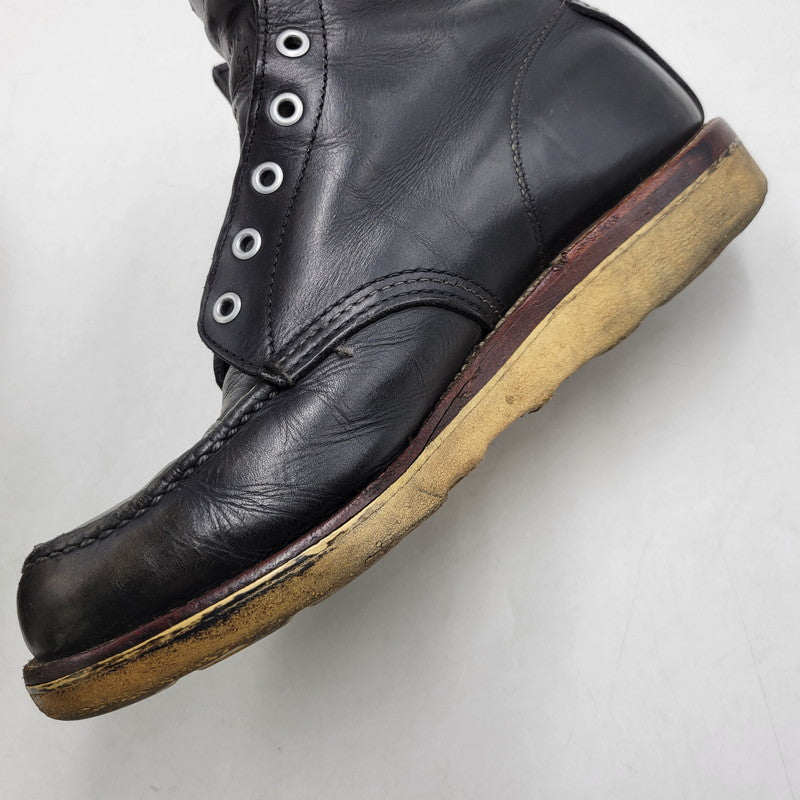 【現状渡し品】【メンズ】 Chippewa チペワ 25061 刺繍白タグ USA製 6INCH MOC BOOTS RETRO 6インチ モック ブーツ レトロ 靴 164-260416-kh-15-izu サイズ：9 1/2 カラー：ブラック 万代Net店