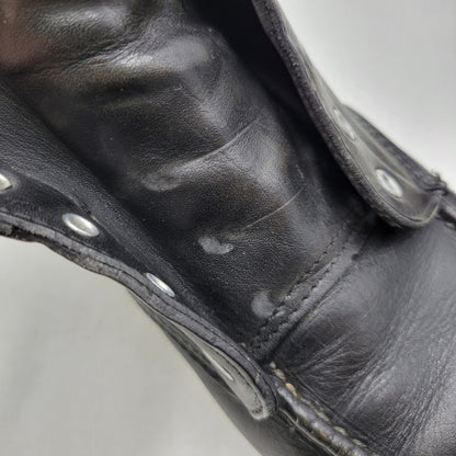 【現状渡し品】【メンズ】 Chippewa チペワ 25061 刺繍白タグ USA製 6INCH MOC BOOTS RETRO 6インチ モック ブーツ レトロ 靴 164-260416-kh-15-izu サイズ：9 1/2 カラー：ブラック 万代Net店