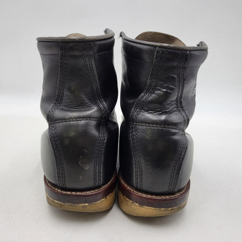 【現状渡し品】【メンズ】 Chippewa チペワ 25061 刺繍白タグ USA製 6INCH MOC BOOTS RETRO 6インチ モック ブーツ レトロ 靴 164-260416-kh-15-izu サイズ：9 1/2 カラー：ブラック 万代Net店