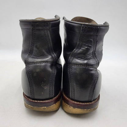【現状渡し品】【メンズ】 Chippewa チペワ 25061 刺繍白タグ USA製 6INCH MOC BOOTS RETRO 6インチ モック ブーツ レトロ 靴 164-260416-kh-15-izu サイズ：9 1/2 カラー：ブラック 万代Net店