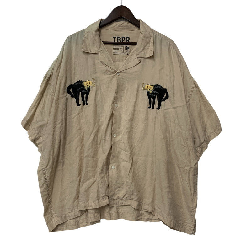 【中古品】【メンズ】 TIGHTBOOTH PRODUCTION タイトブース プロダクション OPEN COLLAR オープン カラーSS ショートスリーブ SHIRTシャツ トップス 半袖 142-260415-ya-03-izu サイズ：XL カラー：BEIGE 万代Net店