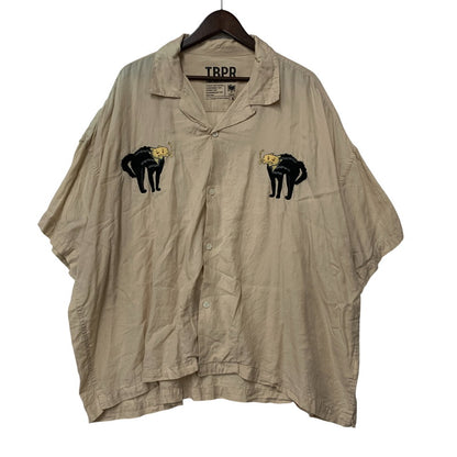 【中古品】【メンズ】 TIGHTBOOTH PRODUCTION タイトブース プロダクション OPEN COLLAR オープン カラーSS ショートスリーブ SHIRTシャツ トップス 半袖 142-260415-ya-03-izu サイズ：XL カラー：BEIGE 万代Net店