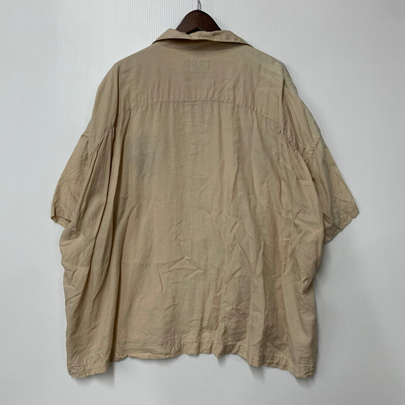 【中古品】【メンズ】 TIGHTBOOTH PRODUCTION タイトブース プロダクション OPEN COLLAR オープン カラーSS ショートスリーブ SHIRTシャツ トップス 半袖 142-260415-ya-03-izu サイズ：XL カラー：BEIGE 万代Net店