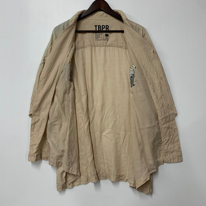 【中古品】【メンズ】 TIGHTBOOTH PRODUCTION タイトブース プロダクション OPEN COLLAR オープン カラーSS ショートスリーブ SHIRTシャツ トップス 半袖 142-260415-ya-03-izu サイズ：XL カラー：BEIGE 万代Net店