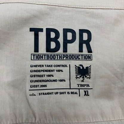【中古品】【メンズ】 TIGHTBOOTH PRODUCTION タイトブース プロダクション OPEN COLLAR オープン カラーSS ショートスリーブ SHIRTシャツ トップス 半袖 142-260415-ya-03-izu サイズ：XL カラー：BEIGE 万代Net店