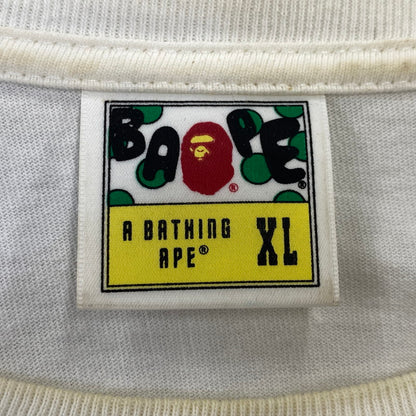【中古品】【メンズ】 A BATHING APE アベイシングエイプ 001LTL301015M CAMO BIG APE HEAD LS TEE カモ ビッグ エイプ ヘッド ロングスリーブ Tシャツ トップス 長袖 142-260712-ya-13-izu サイズ：XL カラー：ホワイト 万代Net店