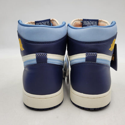 【中古品】【メンズ】 NIKE ナイキ FD2596-400 WOMEN'S AIR JORDAN 1 RETRO HIGH OG ウィメンズ エア ジョーダン 1 レトロ ハイ OG ファースト イン フライト スニーカー 靴 160-260416-kh-09-izu サイズ：27.5 カラー：UNIVERSITY BLUE/UNIVERSITY GOLD-SAIL 万代Net店