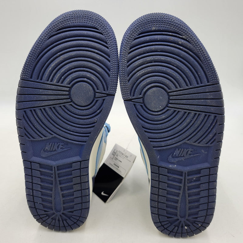 【中古品】【メンズ】 NIKE ナイキ FD2596-400 WOMEN'S AIR JORDAN 1 RETRO HIGH OG ウィメンズ エア ジョーダン 1 レトロ ハイ OG ファースト イン フライト スニーカー 靴 160-260416-kh-09-izu サイズ：27.5 カラー：UNIVERSITY BLUE/UNIVERSITY GOLD-SAIL 万代Net店