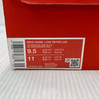【中古品】【メンズ】 NIKE ナイキ DUNK LOW RETRO QS FZ3053-001 ダンク ロー レトロ QS スニーカー シューズ 靴 160-260416-as-02-izu サイズ：27.5cm カラー：OFF NOIR/COOL GREY-BLACK 万代Net店