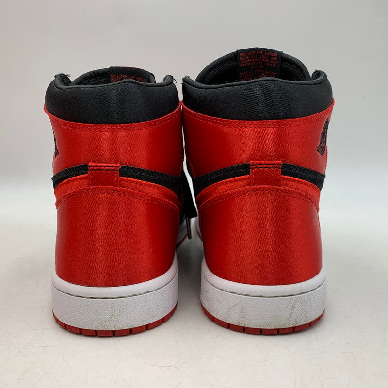 【中古品】【メンズ】 NIKE ナイキ FD4810-061 WOMEN'S AIR JORDAN 1 RETRO HIGH OG SATIN BRED ウィメンズ エア ジョーダン 1 レトロ ハイ サテンブレッド スニーカー 靴 160-260416-kh-18-izu サイズ：28 カラー：BLACK/UNIVERSTY RED-WHITE 万代Net店