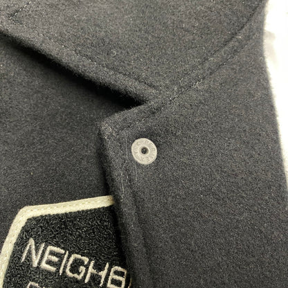 【中古品】【メンズ】 NEIGHBORHOOD ネイバーフッド 252SZNH-JKM03S STADIUM JACKET スタジアムジャケット スタジャン アウター 142-260417-kh-06-izu サイズ：L カラー：ブラック×ホワイト 万代Net店