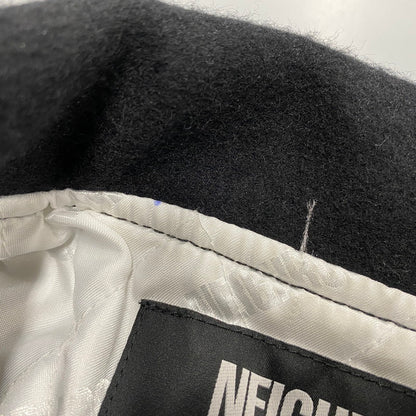 【中古品】【メンズ】 NEIGHBORHOOD ネイバーフッド 252SZNH-JKM03S STADIUM JACKET スタジアムジャケット スタジャン アウター 142-260417-kh-06-izu サイズ：L カラー：ブラック×ホワイト 万代Net店