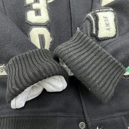 【中古品】【メンズ】 NEIGHBORHOOD ネイバーフッド 252SZNH-JKM03S STADIUM JACKET スタジアムジャケット スタジャン アウター 142-260417-kh-06-izu サイズ：L カラー：ブラック×ホワイト 万代Net店