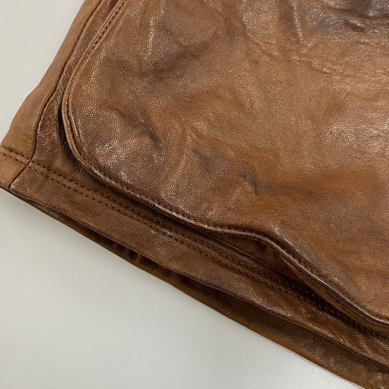 【中古品】【メンズ】 ORVIS オービス 90’S LEATHER VEST レザー ベスト アウター 146-260418-cs-05-izu サイズ：M カラー：ブラウン 万代Net店