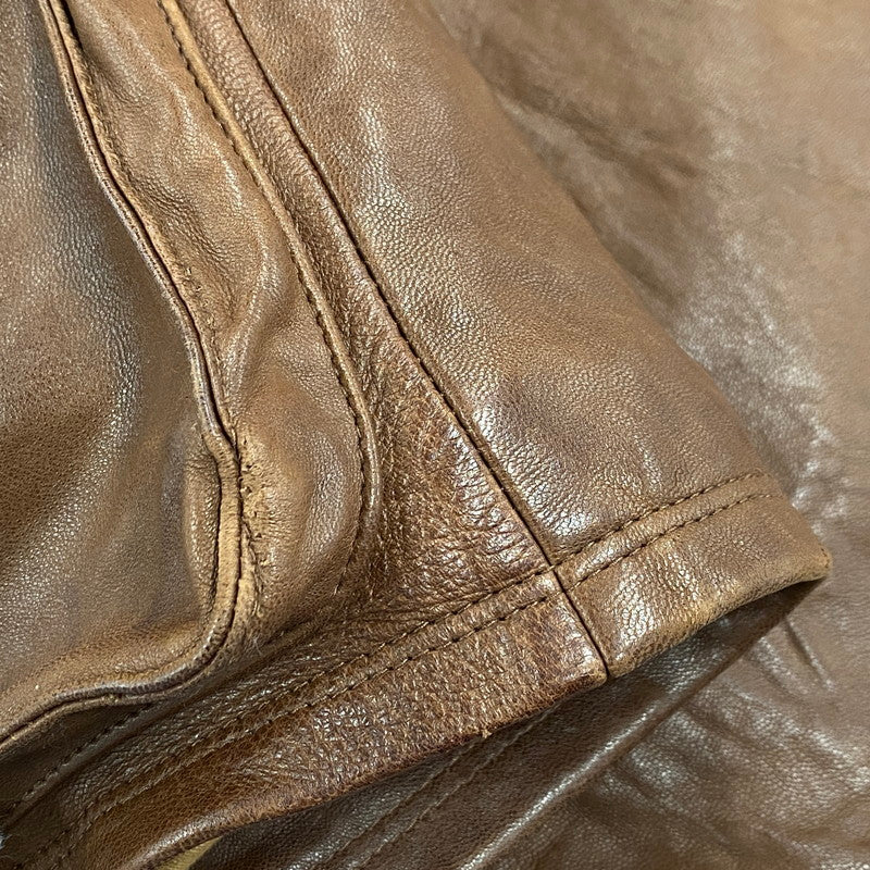 【中古品】【メンズ】 ORVIS オービス 90’S LEATHER VEST レザー ベスト アウター 146-260418-cs-05-izu サイズ：M カラー：ブラウン 万代Net店