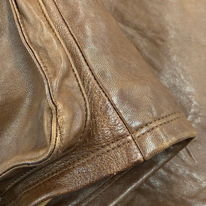 【中古品】【メンズ】 ORVIS オービス 90’S LEATHER VEST レザー ベスト アウター 146-260418-cs-05-izu サイズ：M カラー：ブラウン 万代Net店