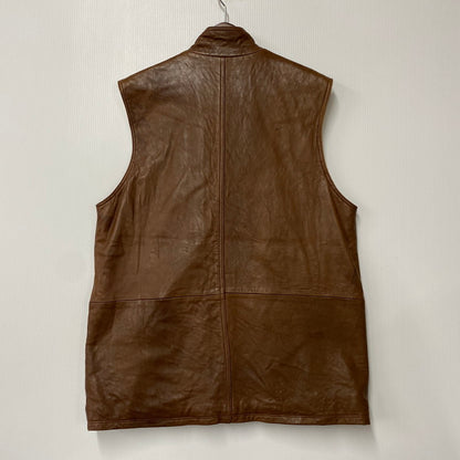 【中古品】【メンズ】 ORVIS オービス 90’S LEATHER VEST レザー ベスト アウター 146-260418-cs-05-izu サイズ：M カラー：ブラウン 万代Net店