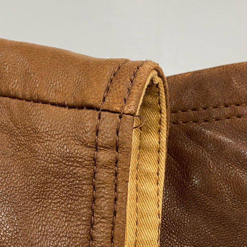 【中古品】【メンズ】 ORVIS オービス 90’S LEATHER VEST レザー ベスト アウター 146-260418-cs-05-izu サイズ：M カラー：ブラウン 万代Net店