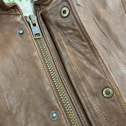 【中古品】【メンズ】 ORVIS オービス 90’S LEATHER VEST レザー ベスト アウター 146-260418-cs-05-izu サイズ：M カラー：ブラウン 万代Net店