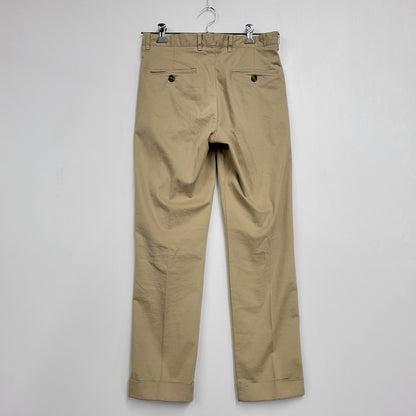 【中古品】【メンズ】 BERNARD ZINS ベルナール ザンス × BEAMS F ビームスF BRUCE COTTON TWILL PANTS 21-23-0563-727 コットンツイルパンツ 158-260420-as-11-izu サイズ：40 カラー：ベージュ 万代Net店