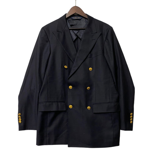 【中古品】【メンズ】 Brooks Brothers ブルックスブラザーズ 1818 VITALE BARBERIS CANONICO ヴィタル バルベリス カノニコ 金ボタン DOUBLE TAILORED JACKET ダブル テーラード ジャケット アウター 145-260418-cs-01-izu サイズ：38REG カラー：ネイビー 万代Net店