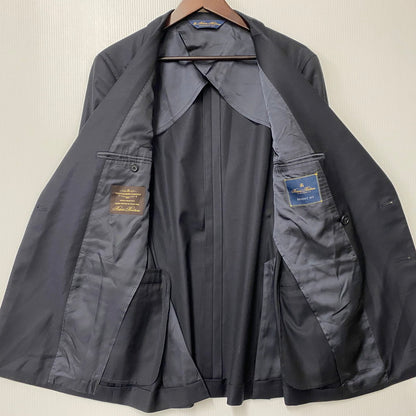 【中古品】【メンズ】 Brooks Brothers ブルックスブラザーズ 1818 VITALE BARBERIS CANONICO ヴィタル バルベリス カノニコ 金ボタン DOUBLE TAILORED JACKET ダブル テーラード ジャケット アウター 145-260418-cs-01-izu サイズ：38REG カラー：ネイビー 万代Net店