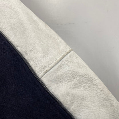【中古品】【メンズ】 JORDAN BRAND ジョーダン ブランド 20周年モデル 2005 LIMITED EDITION WOOL×LEATHER STADIUM JACKET リミテッド エディション ウール レザー スタジアム ジャケット アウター 146-260418-cs-07-izu サイズ：XXL カラー：ネイビー×ホワイト 万代Net店