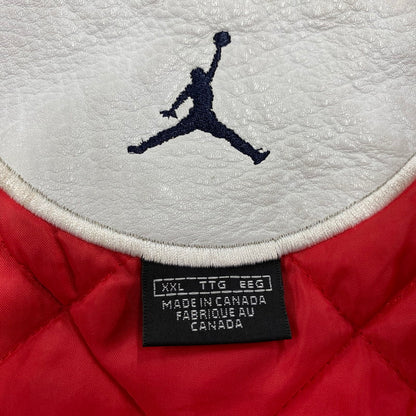 【中古品】【メンズ】 JORDAN BRAND ジョーダン ブランド 20周年モデル 2005 LIMITED EDITION WOOL×LEATHER STADIUM JACKET リミテッド エディション ウール レザー スタジアム ジャケット アウター 146-260418-cs-07-izu サイズ：XXL カラー：ネイビー×ホワイト 万代Net店