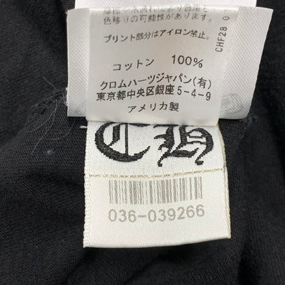 【中古品】【メンズ】 CHROME HEARTS クロムハーツ SCROLL LABEL PRINT T-SHIRT スクロールラベル プリント Tシャツ 半袖 トップス 190-260422-as-04-izu サイズ：XL カラー：ブラック 万代Net店