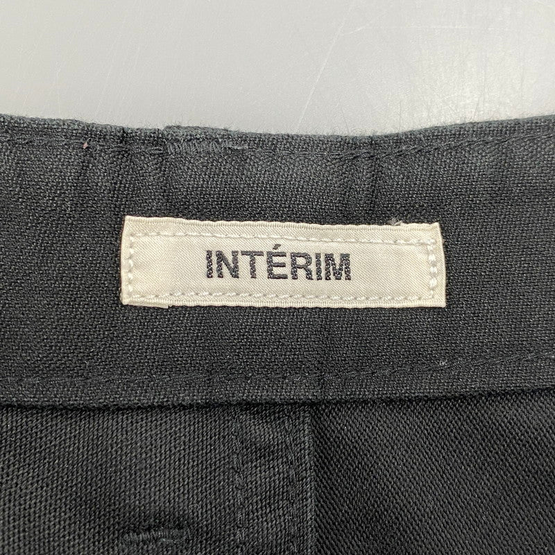 【中古品】【メンズ】 INTERIM インテリム GIZA BACK SATIN BAKER PANTS ギザ バック サテン ベイカー パンツ ボトムス 151-260424-kh-06-izu サイズ：5 カラー：ブラック 万代Net店