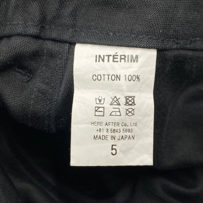 【中古品】【メンズ】 INTERIM インテリム GIZA BACK SATIN BAKER PANTS ギザ バック サテン ベイカー パンツ ボトムス 151-260424-kh-06-izu サイズ：5 カラー：ブラック 万代Net店