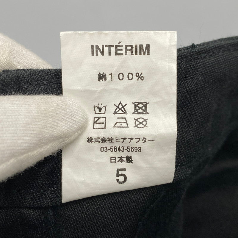 【中古品】【メンズ】 INTERIM インテリム GIZA BACK SATIN BAKER PANTS ギザ バック サテン ベイカー パンツ ボトムス 151-260424-kh-06-izu サイズ：5 カラー：ブラック 万代Net店