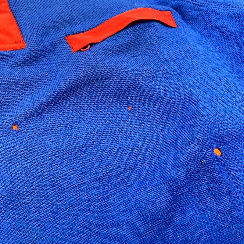 【現状渡し品】【メンズ】 Polo by Ralph Lauren ポロバイラルフローレン POLO HI TECH HALF-ZIP WOOL SWEATER ポロ ハイテック ハーフジップ ウール セーター トップス 長袖 146-260419-cs-03-izu サイズ：XL カラー：ブルー 万代Net店