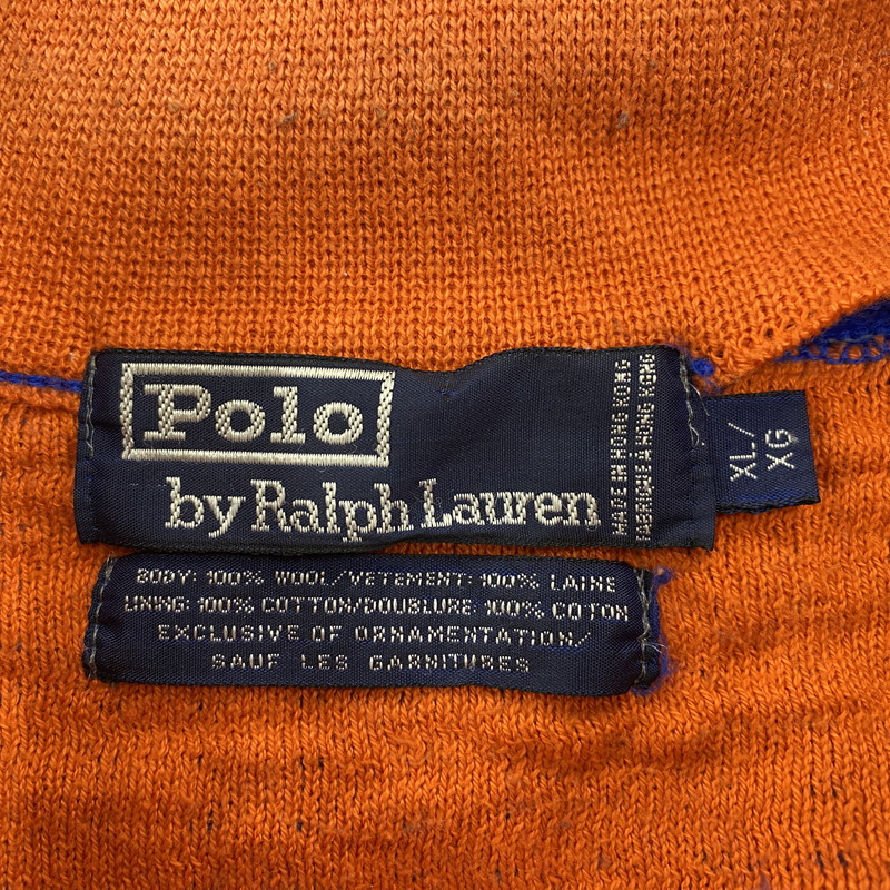 【現状渡し品】【メンズ】 Polo by Ralph Lauren ポロバイラルフローレン POLO HI TECH HALF-ZIP WOOL SWEATER ポロ ハイテック ハーフジップ ウール セーター トップス 長袖 146-260419-cs-03-izu サイズ：XL カラー：ブルー 万代Net店