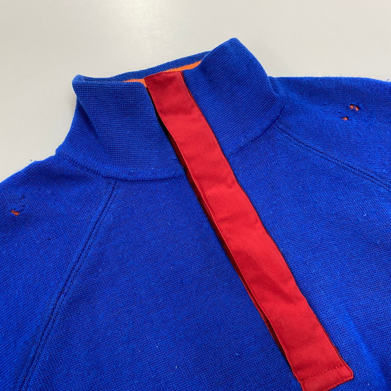 【現状渡し品】【メンズ】 Polo by Ralph Lauren ポロバイラルフローレン POLO HI TECH HALF-ZIP WOOL SWEATER ポロ ハイテック ハーフジップ ウール セーター トップス 長袖 146-260419-cs-03-izu サイズ：XL カラー：ブルー 万代Net店