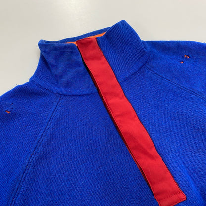 【現状渡し品】【メンズ】 Polo by Ralph Lauren ポロバイラルフローレン POLO HI TECH HALF-ZIP WOOL SWEATER ポロ ハイテック ハーフジップ ウール セーター トップス 長袖 146-260419-cs-03-izu サイズ：XL カラー：ブルー 万代Net店