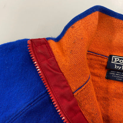 【現状渡し品】【メンズ】 Polo by Ralph Lauren ポロバイラルフローレン POLO HI TECH HALF-ZIP WOOL SWEATER ポロ ハイテック ハーフジップ ウール セーター トップス 長袖 146-260419-cs-03-izu サイズ：XL カラー：ブルー 万代Net店