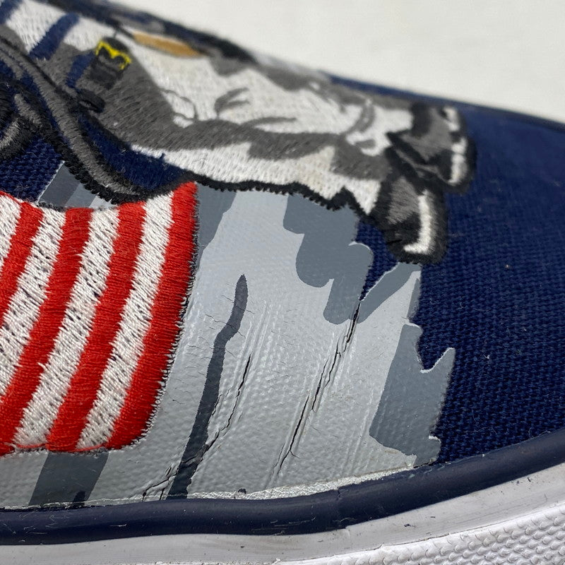 【中古品】【メンズ】 POLO RALPH LAUREN ポロ・ラルフローレン THOMPSON-SK-VLC トンプソン スリッポン スニーカー シューズ 靴 162-260420-as-29-izu サイズ：27.5cm カラー：ネイビー系 万代Net店