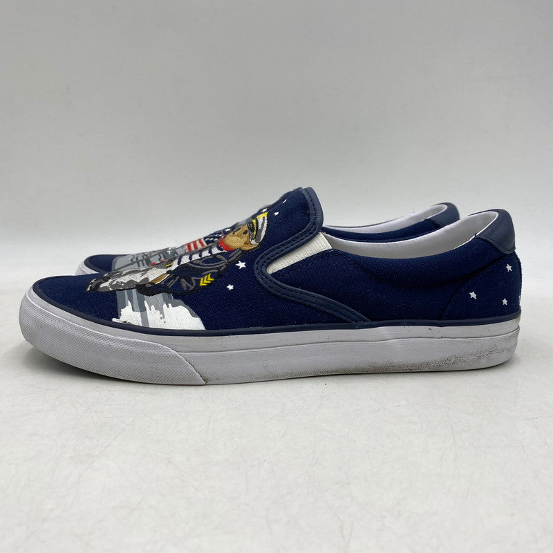 【中古品】【メンズ】 POLO RALPH LAUREN ポロ・ラルフローレン THOMPSON-SK-VLC トンプソン スリッポン スニーカー シューズ 靴 162-260420-as-29-izu サイズ：27.5cm カラー：ネイビー系 万代Net店