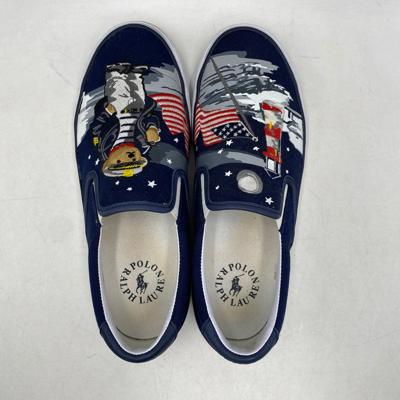 【中古品】【メンズ】 POLO RALPH LAUREN ポロ・ラルフローレン THOMPSON-SK-VLC トンプソン スリッポン スニーカー シューズ 靴 162-260420-as-29-izu サイズ：27.5cm カラー：ネイビー系 万代Net店