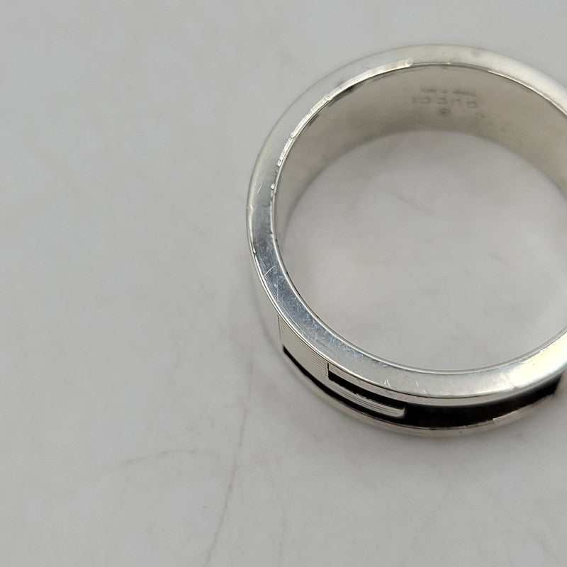 【中古品】【メンズ/レディース】 GUCCI グッチ 925 ブランデッドGリング 指輪 アクセサリー 182-260419-as-21-izu サイズ：21 カラー：シルバー 万代Net店