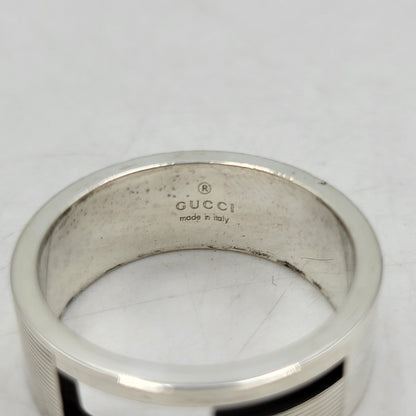 【中古品】【メンズ/レディース】 GUCCI グッチ 925 ブランデッドGリング 指輪 アクセサリー 182-260419-as-21-izu サイズ：21 カラー：シルバー 万代Net店